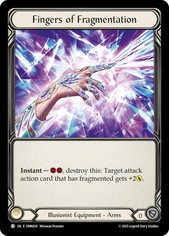 Flesh and Blood TCG Omens of the Third Age Fingers Of Fragmentation #OMN039 Common Near Mint