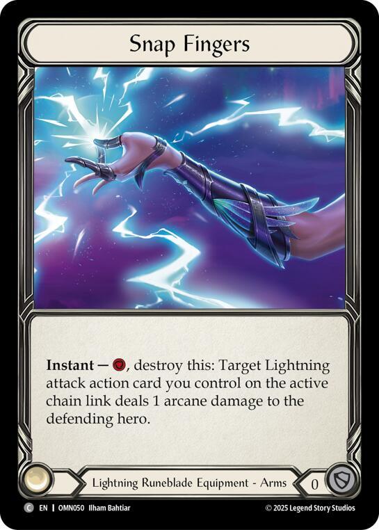 Flesh and Blood TCG Omens of the Third Age Snap Fingers #OMN050 Common Near Mint