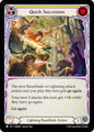 Flesh and Blood TCG Omens of the Third Age Quick Succession (Yellow) #OMN084 Common Near Mint Rainbow Foil