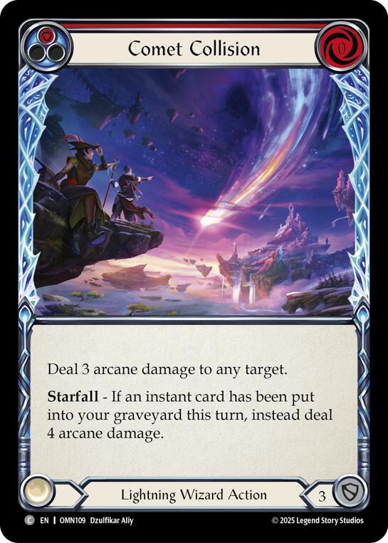 Flesh and Blood TCG Omens of the Third Age Comet Collision (Red) #OMN109 Common Near Mint