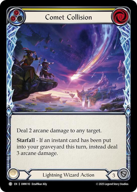 Flesh and Blood TCG Omens of the Third Age Comet Collision (Yellow) #OMN110 Common Near Mint