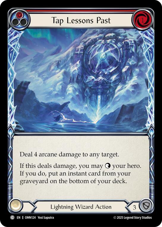 Flesh and Blood TCG Omens of the Third Age Tap Lessons Past (Red) #OMN124 Common Near Mint