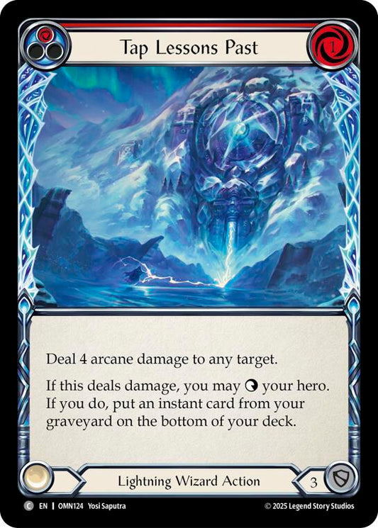 Flesh and Blood TCG Omens of the Third Age Tap Lessons Past (Red) #OMN124 Common Near Mint