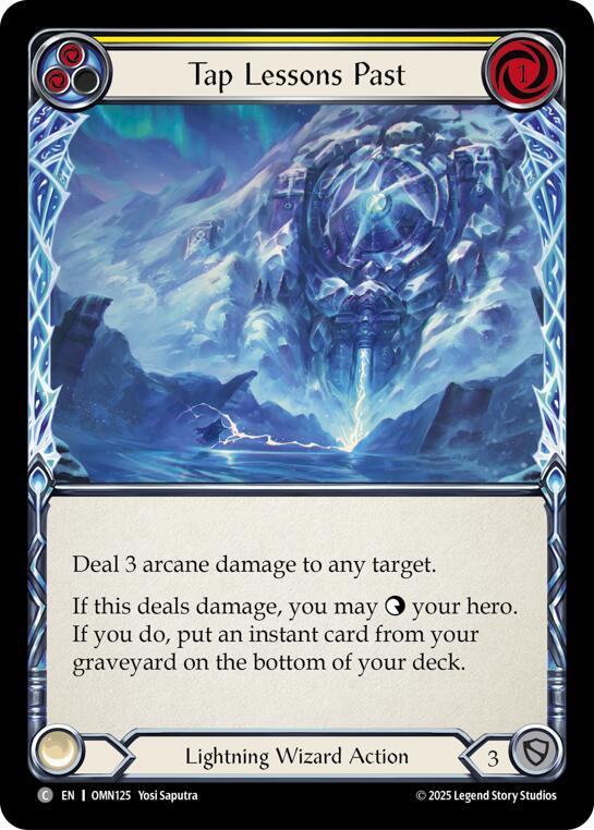Flesh and Blood TCG Omens of the Third Age Tap Lessons Past (Yellow) #OMN125 Common Near Mint