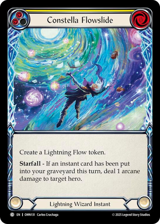 Flesh and Blood TCG Omens of the Third Age Constella Flowslide (Yellow) #OMN131 Common Near Mint