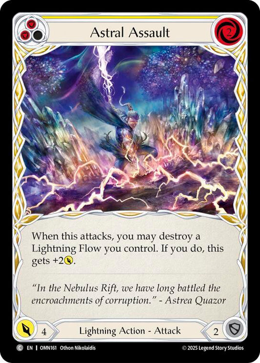 Flesh and Blood TCG Omens of the Third Age Astral Assault (Yellow) #OMN161 Common Near Mint