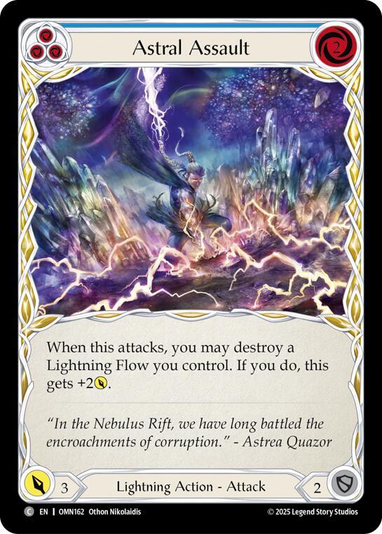 Flesh and Blood TCG Omens of the Third Age Astral Assault (Blue) #OMN162 Common Near Mint