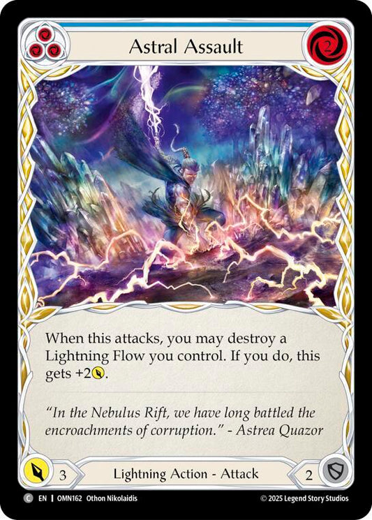 Flesh and Blood TCG Omens of the Third Age Astral Assault (Blue) #OMN162 Common Near Mint