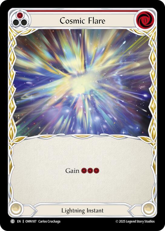 Flesh and Blood TCG Omens of the Third Age Cosmic Flare (Red) #OMN187 Common Near Mint