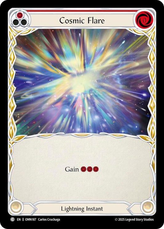 Flesh and Blood TCG Omens of the Third Age Cosmic Flare (Red) #OMN187 Common Near Mint