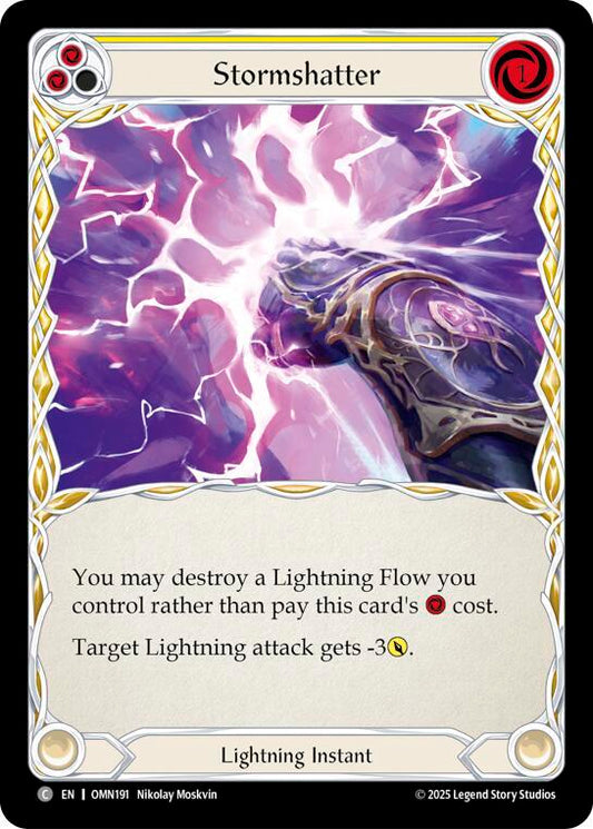 Flesh and Blood TCG Omens of the Third Age Stormshatter (Yellow) #OMN191 Common Near Mint