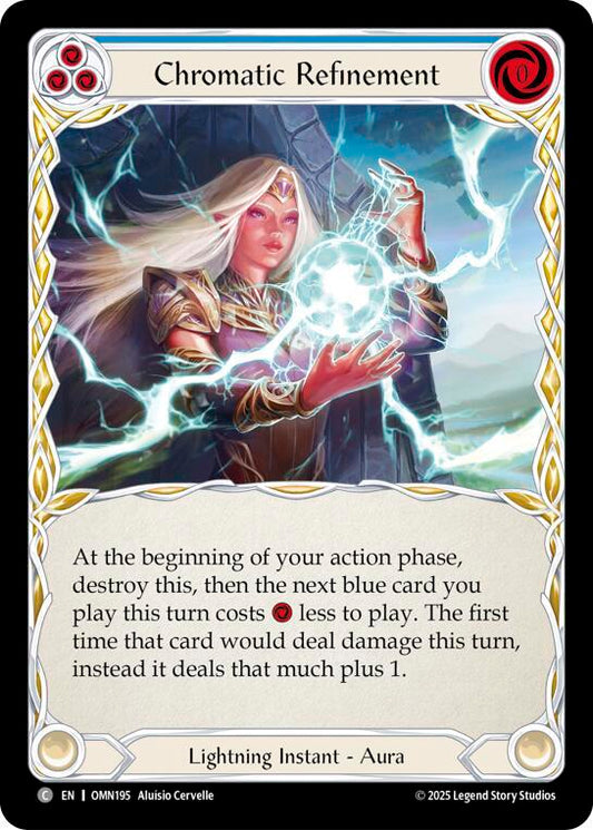 Flesh and Blood TCG Omens of the Third Age Chromatic Refinement (Blue) #OMN195 Common Near Mint