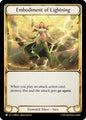 Flesh and Blood TCG Omens of the Third Age Embodiment Of Lightning #OMN202 Basic Near Mint