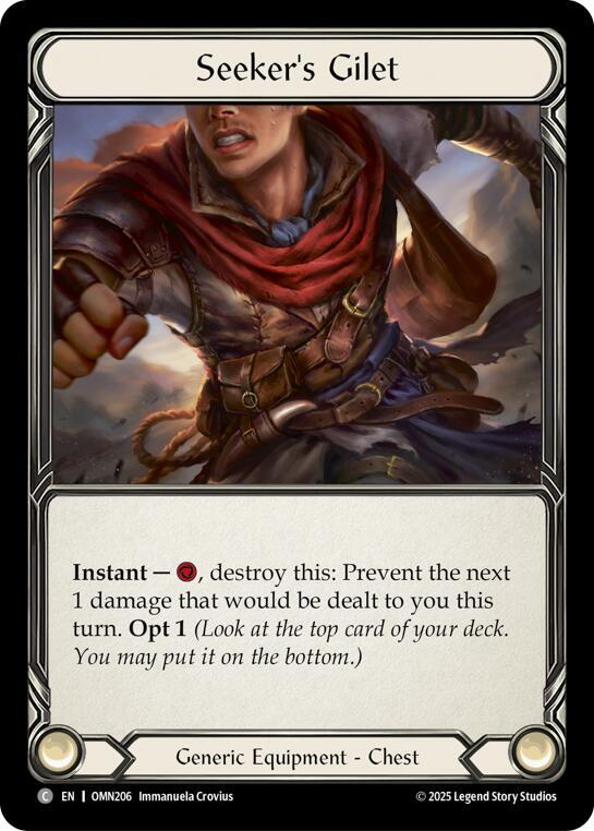 Flesh and Blood TCG Omens of the Third Age Seekers Gilet #OMN206 Common Near Mint