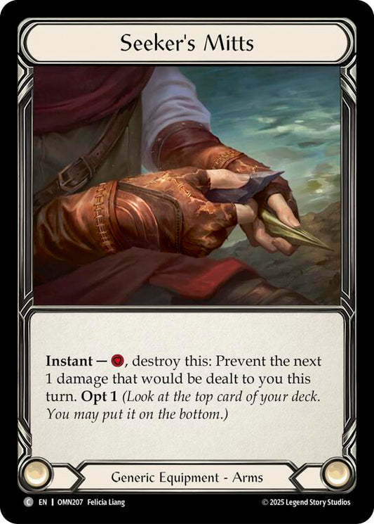 Flesh and Blood TCG Omens of the Third Age Seekers Mitts #OMN207 Common Near Mint