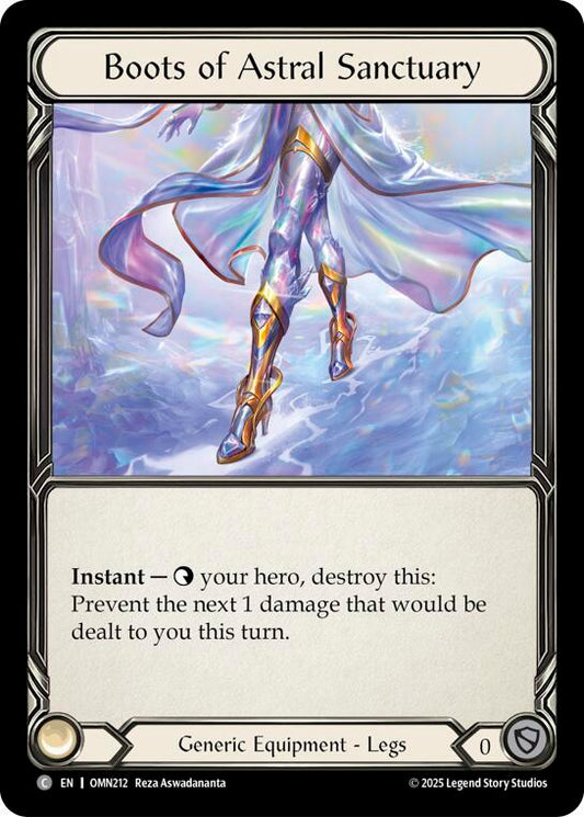 Flesh and Blood TCG Omens of the Third Age Boots Of Astral Sanctuary #OMN212 Common Near Mint