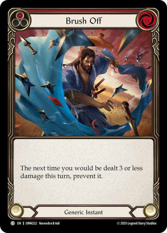 Flesh and Blood TCG Omens of the Third Age Brush Off (Red) #OMN222 Common Near Mint