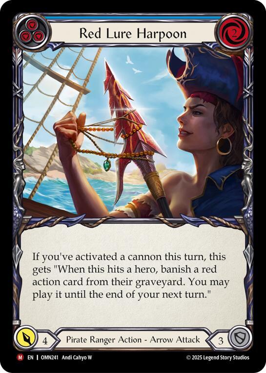 Flesh and Blood TCG Omens of the Third Age Red Lure Harpoon (Blue) #OMN241 Majestic Near Mint
