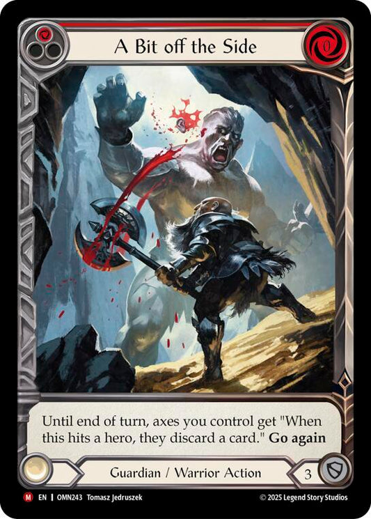 Flesh and Blood TCG Omens of the Third Age A Bit Off The Side (Red) #OMN243 Majestic Near Mint