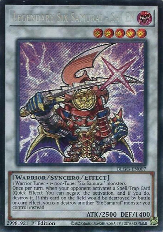 YuGiOh Battles of Legend: Glorious Gallery [Legendary Six Samurai - Shi En] #BLGG-EN007 Secret Rare Near Mint