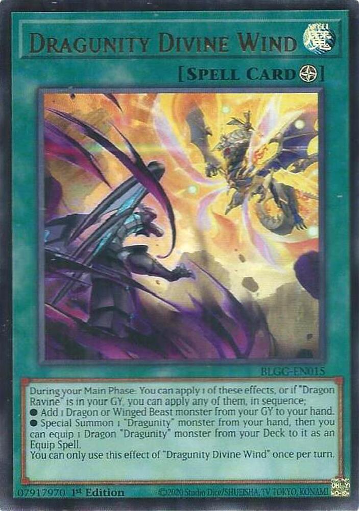 YuGiOh Battles of Legend: Glorious Gallery [Dragunity Divine Wind] #BLGG-EN015 Ultra Rare Near Mint