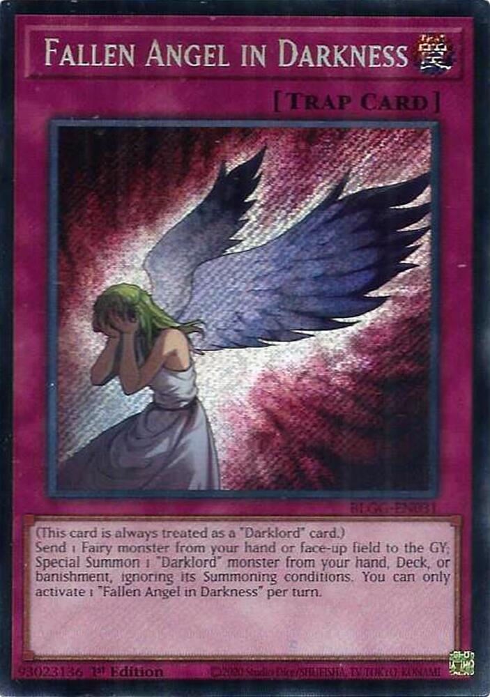 YuGiOh Battles of Legend: Glorious Gallery [Fallen Angel in Darkness] #BLGG-EN031 Secret Rare Near Mint