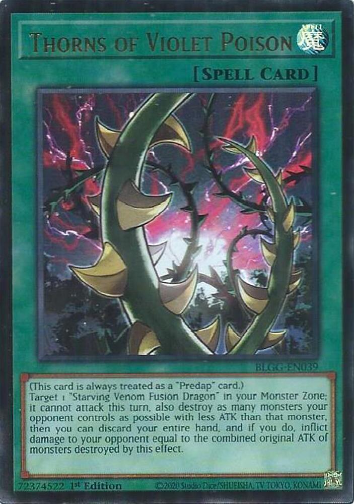 YuGiOh Battles of Legend: Glorious Gallery [Thorns of Violet Poison] #BLGG-EN039 Ultra Rare Near Mint