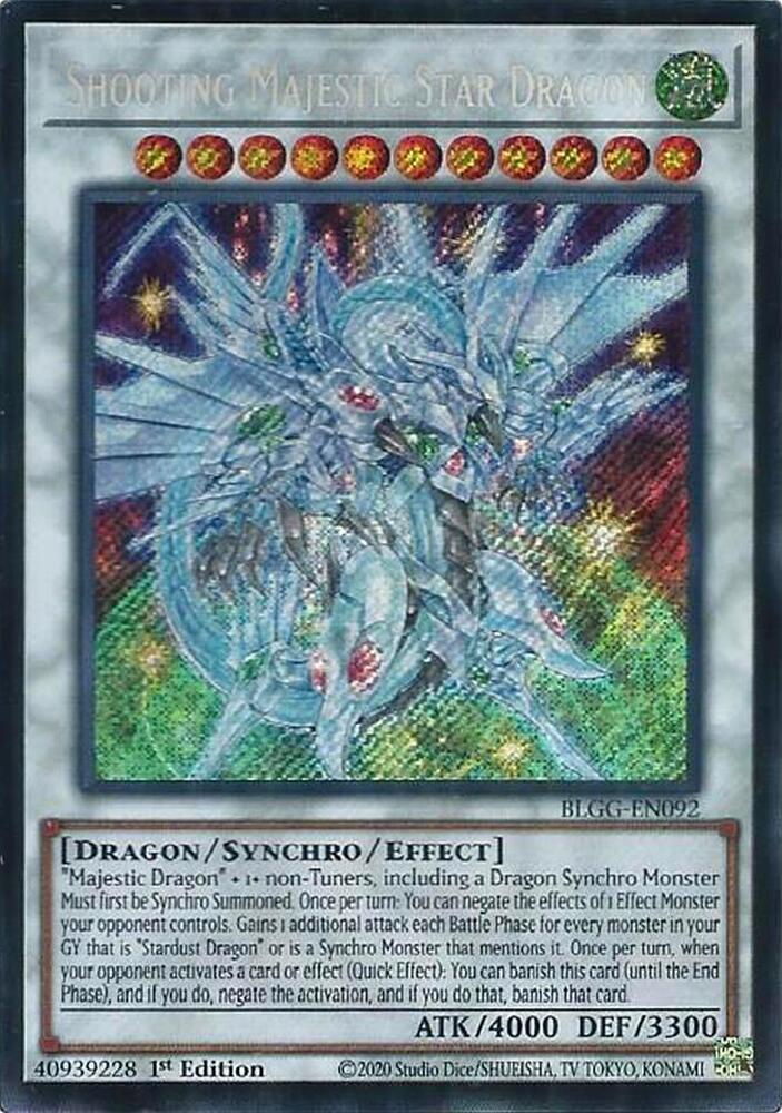 YuGiOh Battles of Legend: Glorious Gallery [Shooting Majestic Star Dragon] #BLGG-EN092 Secret Rare Near Mint
