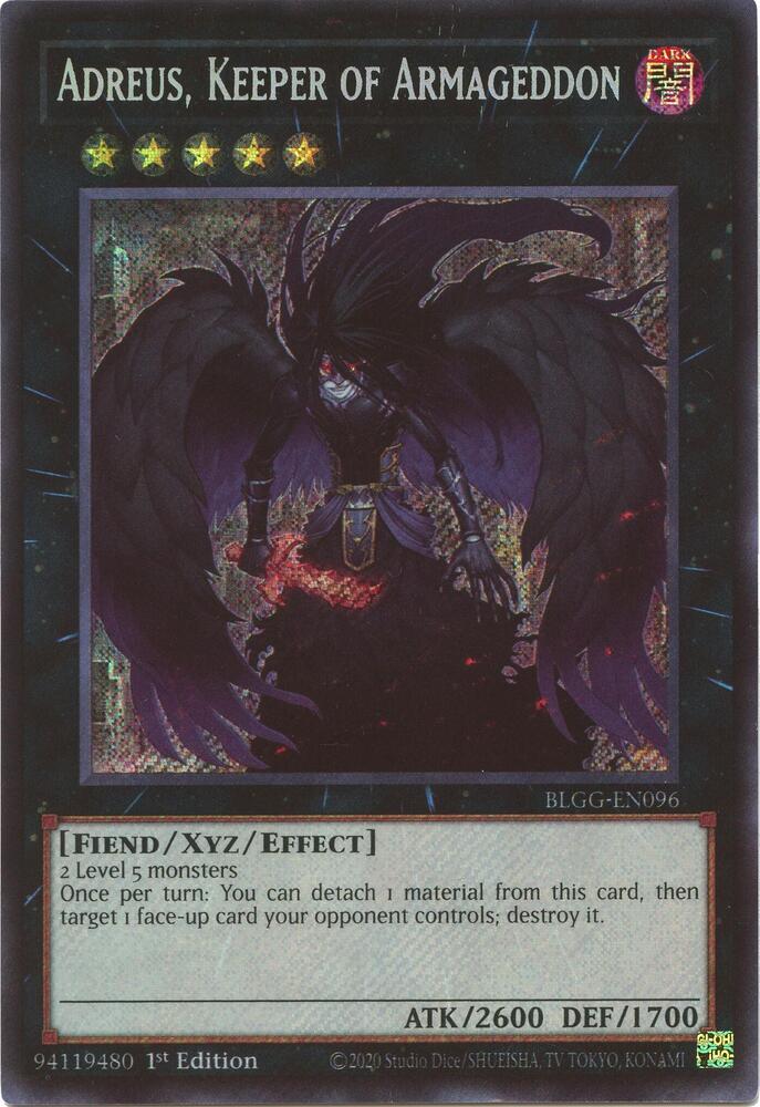 YuGiOh Battles of Legend: Glorious Gallery [Adreus, Keeper of Armageddon] #BLGG-EN096 Secret Rare Near Mint