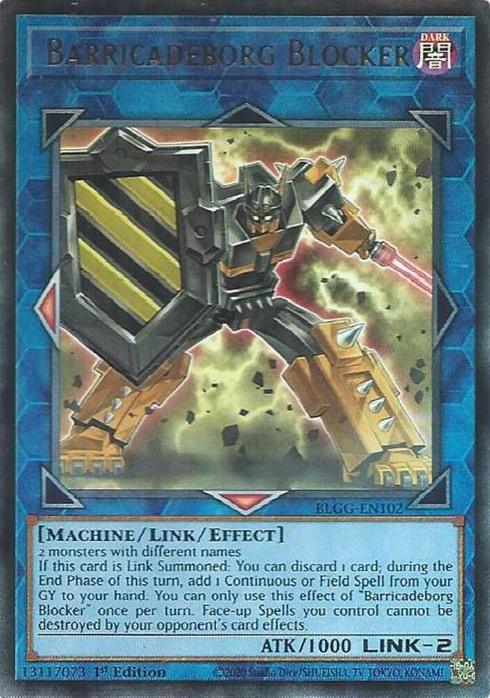 YuGiOh Battles of Legend: Glorious Gallery [Barricadeborg Blocker] #BLGG-EN102 Ultra Rare Near Mint