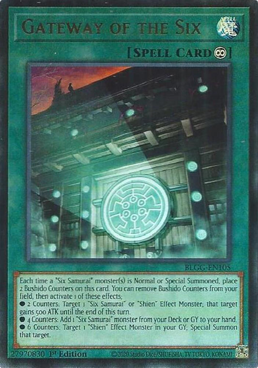 YuGiOh Battles of Legend: Glorious Gallery [Gateway of the Six] #BLGG-EN105 Ultra Rare Near Mint