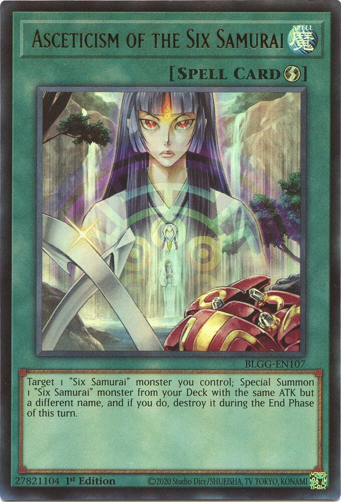 YuGiOh Battles of Legend: Glorious Gallery [Asceticism of the Six Samurai] #BLGG-EN107 Ultra Rare Near Mint
