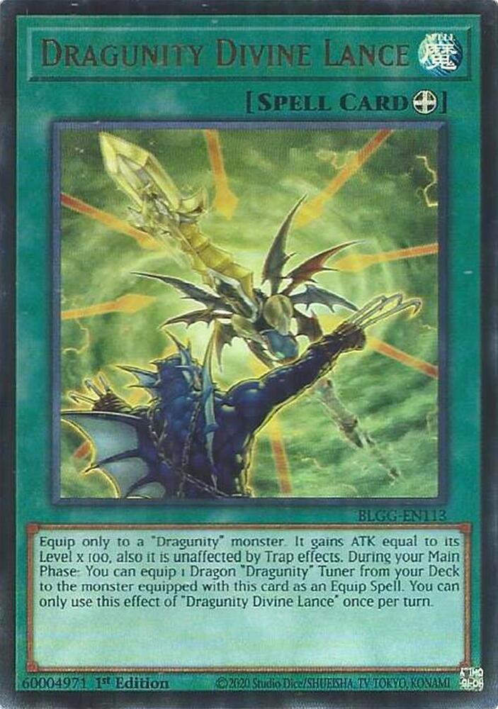YuGiOh Battles of Legend: Glorious Gallery [Dragunity Divine Lance] #BLGG-EN113 Ultra Rare Near Mint