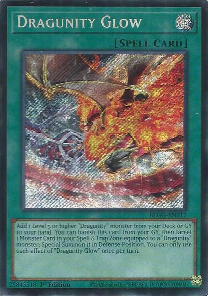YuGiOh Battles of Legend: Glorious Gallery [Dragunity Glow] #BLGG-EN117 Secret Rare Near Mint