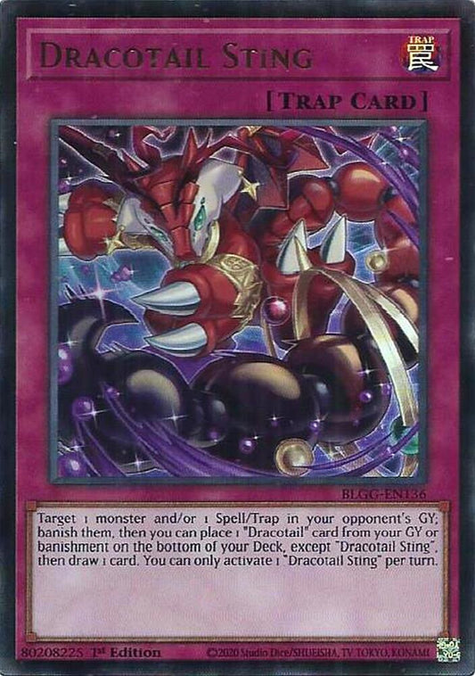 YuGiOh Battles of Legend: Glorious Gallery [Dracotail Sting] #BLGG-EN136 Ultra Rare Near Mint