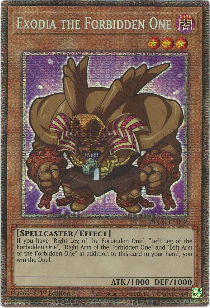 YuGiOh Battles of Legend: Glorious Gallery [Exodia the Forbidden One] #BLGG-EN002 Secret Rare Near Mint