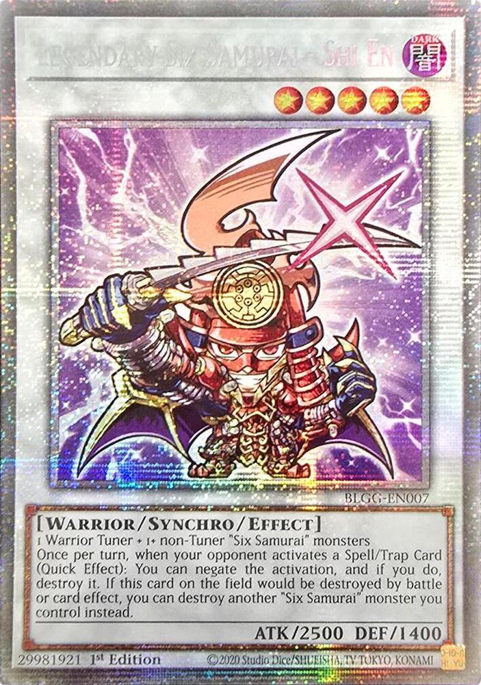 YuGiOh Battles of Legend: Glorious Gallery [Legendary Six Samurai - Shi En (Starlight Rare)] #BLGG-EN007 Starlight Rare Near Mint Foil