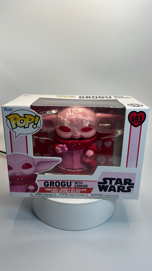 Funko Pop! Disney - Starwars - The Mandalorian - Grogu With Cookies 493