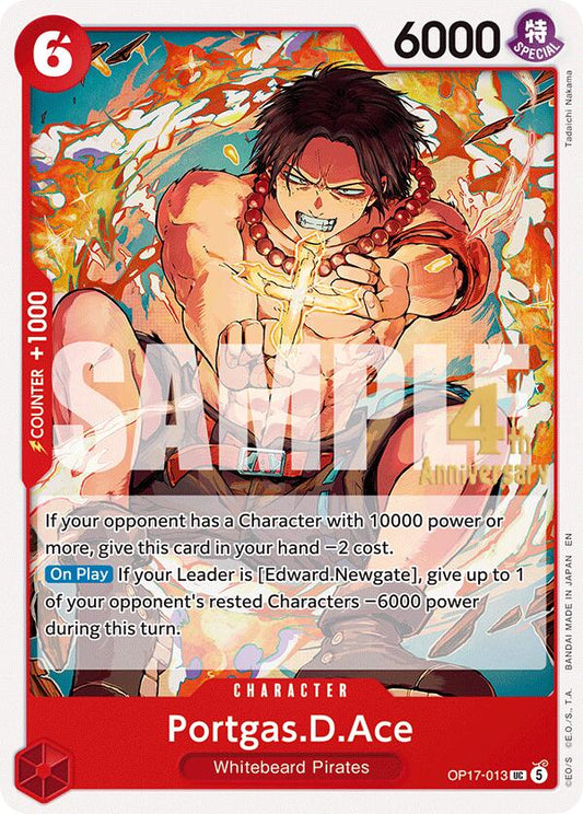 One Piece Card Game The World's Strongest Warriors Release Event Cards Portgas.D.Ace OP17-013 UC Near Mint