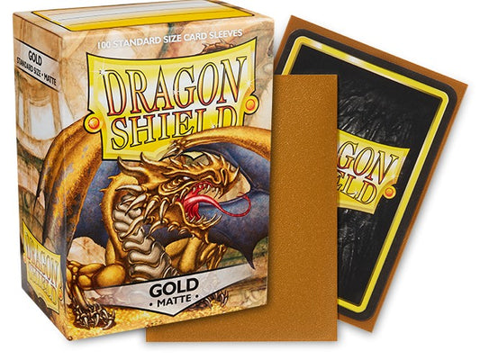 Dragon Shield Standard Matte Sleeves - Gold (100ct)