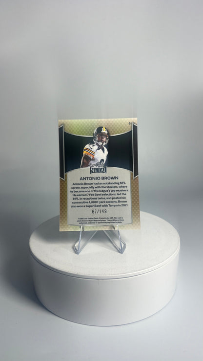 2025 Leaf Metal Football - Antonio Brown #/149 Prismatic Silver #6