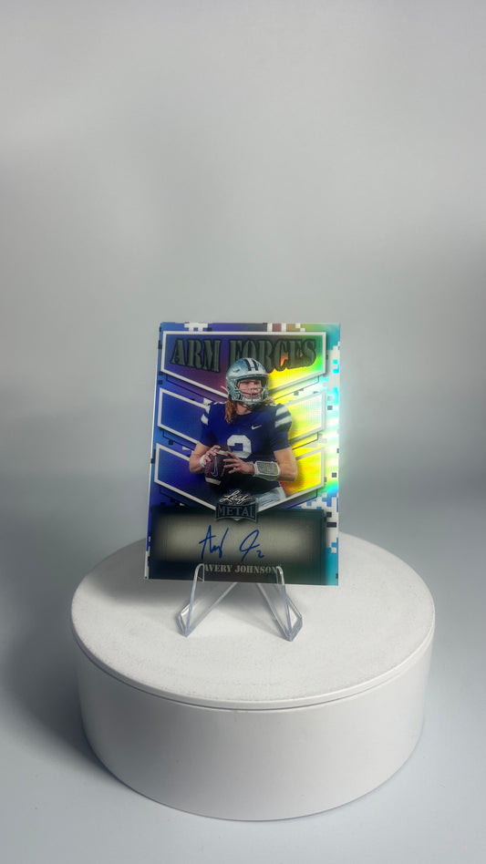 2025 Leaf Metal Armed Forces - Avery Johnson AUTO #/25 Prismatic Silver AF-AJ1