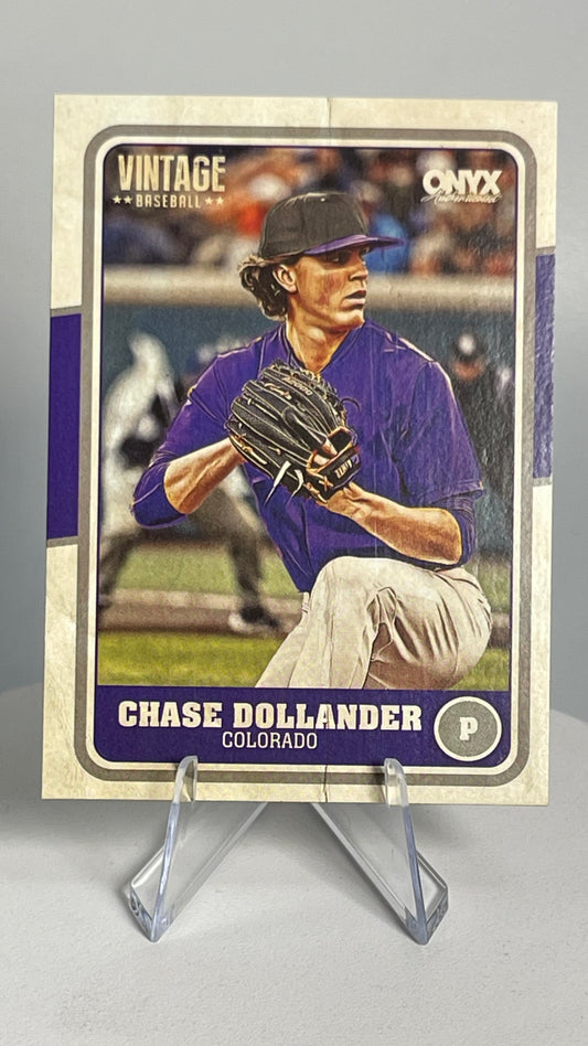 2025 Onyx Vintage Chase Dollander Base Card #OVCHDO Colorado Rockies Base Card