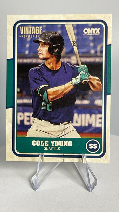 2025 Onyx Vintage Cole Young Base Card #OVCOYO Seattle Mariners Base Card