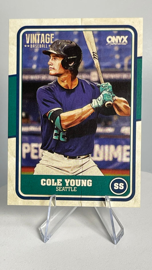 2025 Onyx Vintage Cole Young Base Card #OVCOYO Seattle Mariners Base Card