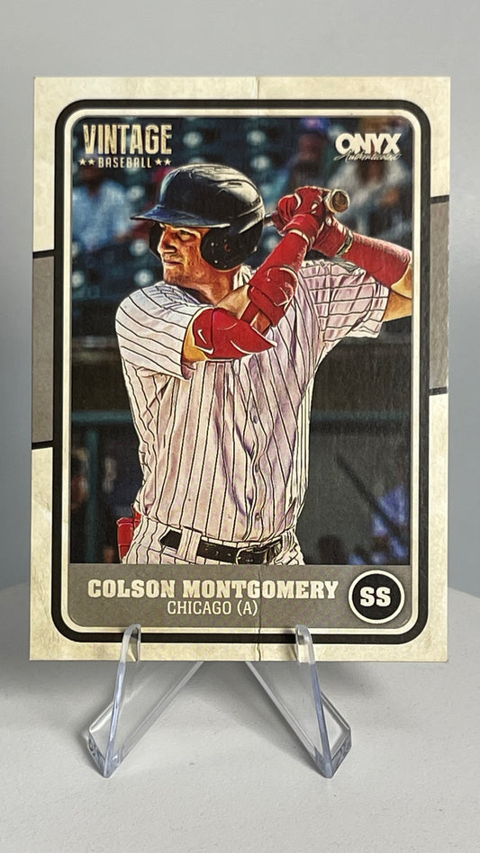 2025 Onyx Vintage Colson Montgomery Base Card #OVCOYO Chicago Cubs Base Card