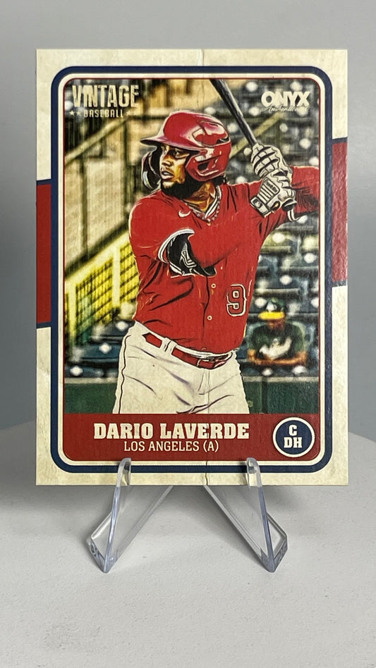 2025 Onyx Vintage Dario Laverde Base Card #OVDALA Los Angeles Angels Base Card