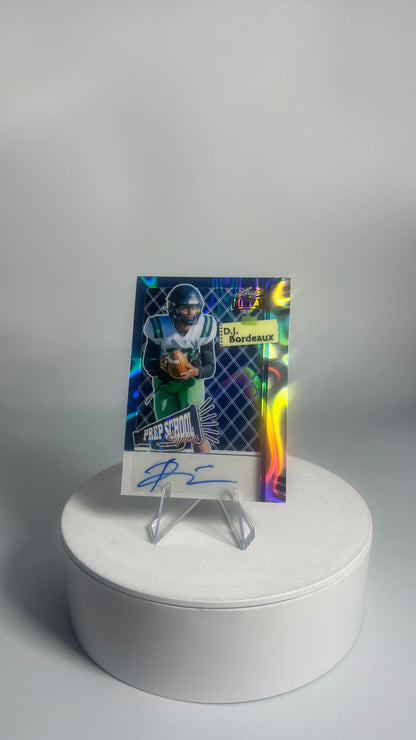 2025 Leaf Metal Prep School Signing - D.J. Bordeaux AUTO #/12 Lava Blue PS-DJB