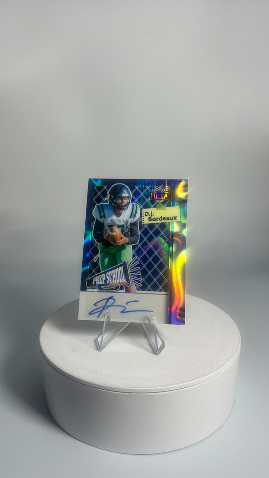 2025 Leaf Metal Prep School Signing - D.J. Bordeaux AUTO #/12 Lava Blue PS-DJB