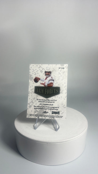 2025 Leaf Metal Armed Forces - D.J. Uiagalelei AUTO 1/1 Pulsar Fire AF-DJU